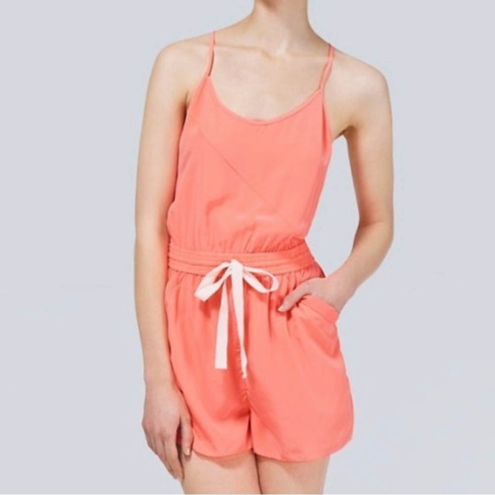 Wilfred peri silk floral romper